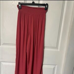 Deep Salmon Flowy Pants